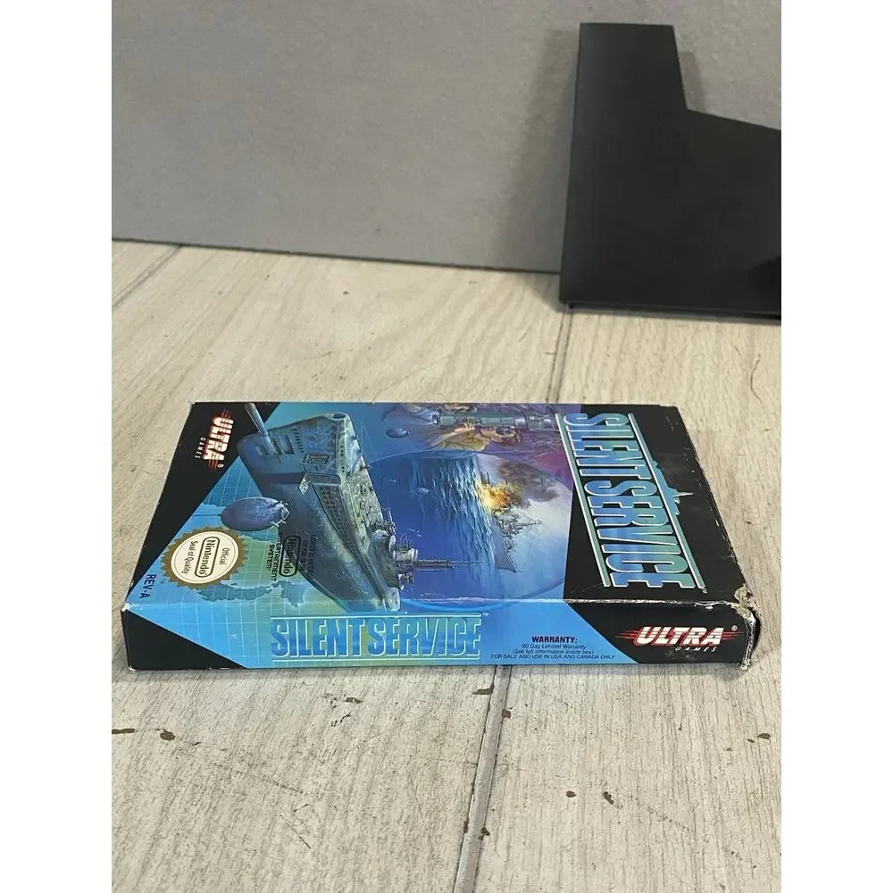 Nintendo NES Silent Service Game Complete with Box and Manual